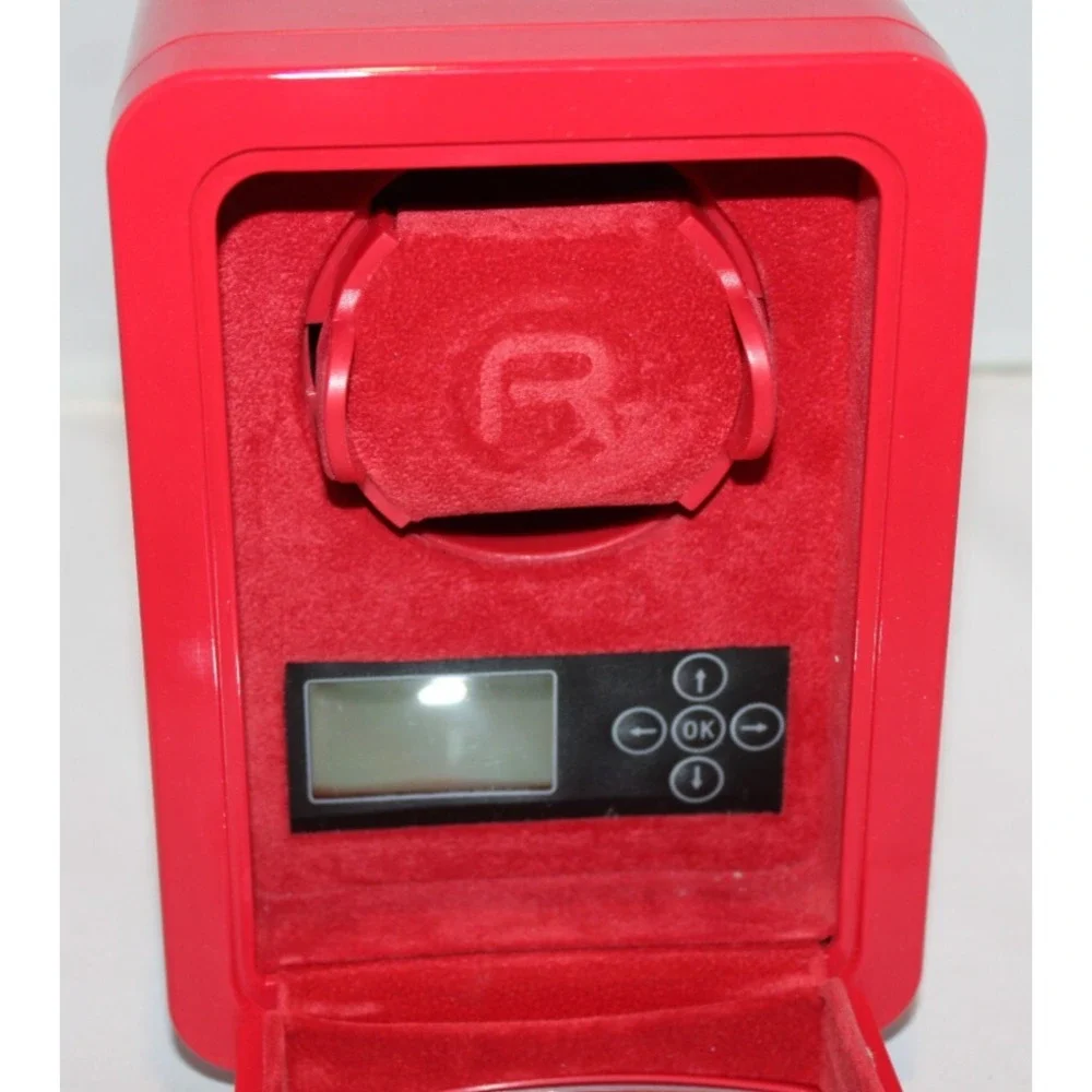Invicta by Spin-R red single watch winder #10384 with box & accessories Works